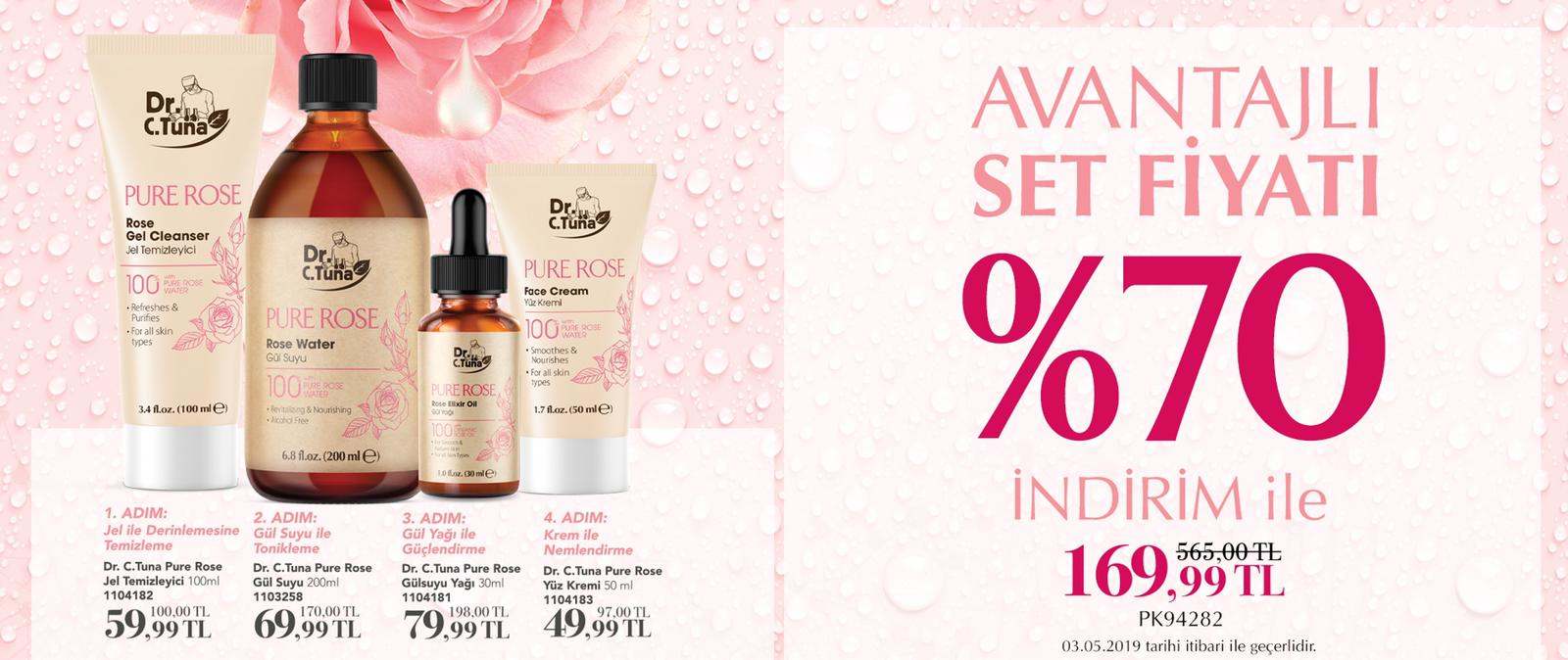  Dr. C. TUNA Pure ROSE Avantajlı Set